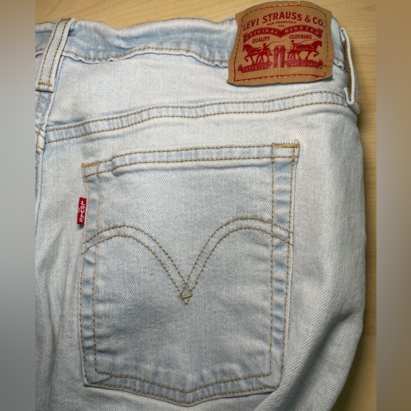 Levi’s 32 x 26 Jeans Wedgie Straight Leg Light Wash Vintage Style Denim Pant 32w - Picture 9 of 11
